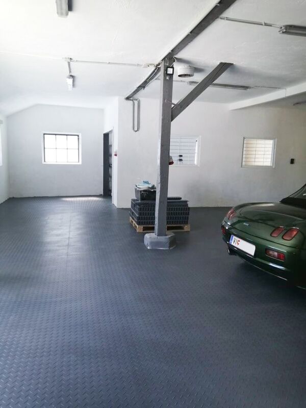bimiti 1 Stück 40x40cm PVC Garagenboden, Garagenboden Fliesen aus Gummi,  Garagenboden Schutzmatte rutschfeste, Bodenmatte für Garage (1) :  : Baumarkt